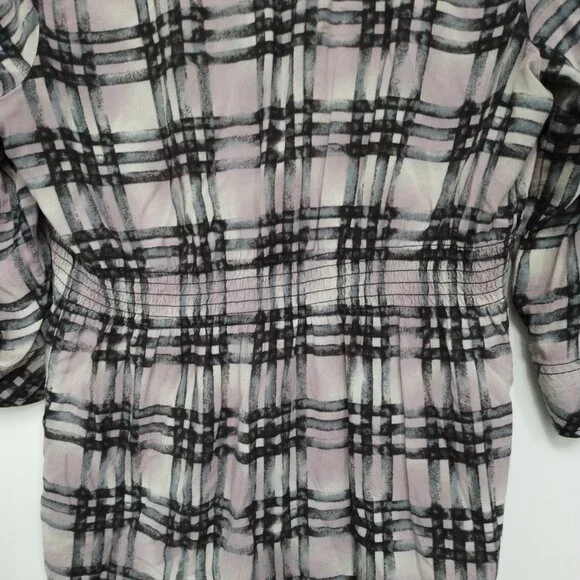 Guess jeans button down 3/4 sleeve longer style top - Picture 5 of 7